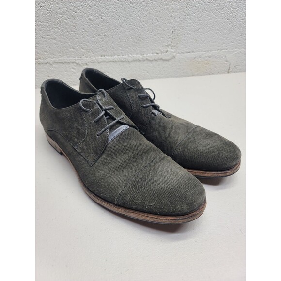 John Varvatos Suede Leather Ago Mezzagoma Oxford Men\'s 10.5 Gray Shoes 7253 main image 9